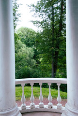 stone columns in the park