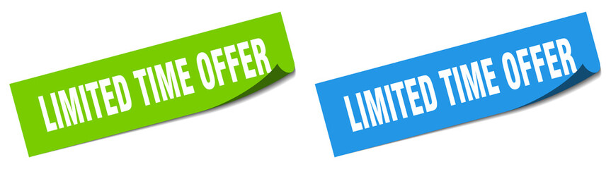 limited time offer paper peeler sign set. limited time offer sticker