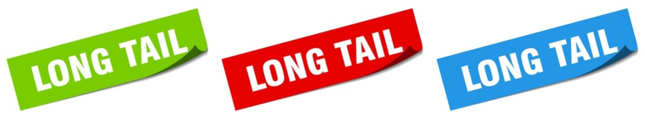 long tail paper peeler sign set. long tail sticker