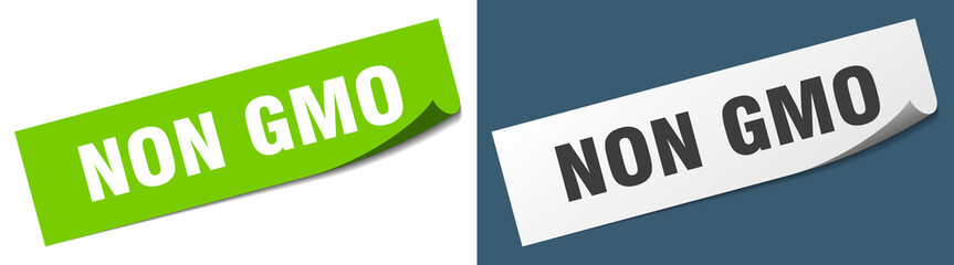 Fototapeta premium non gmo paper peeler sign set. non gmo sticker