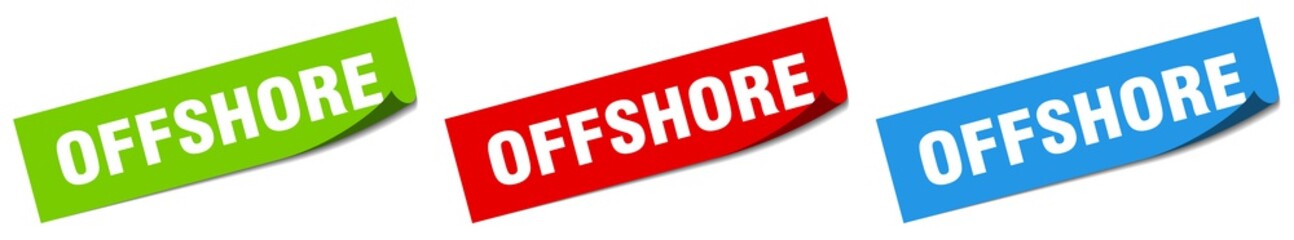 offshore paper peeler sign set. offshore sticker