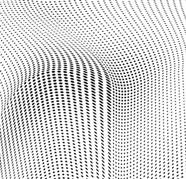 Abstract halftone wave dotted background. Vector modern optical pop art texture for posters, business cards, cover © VYACHESLAV KRAVTSOV