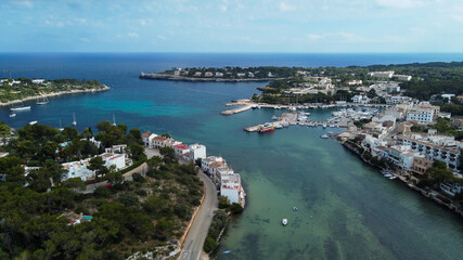 Fototapeta na wymiar Aerial view of the village of Portopetro