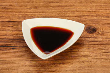 Asian soya sauce in the bowl