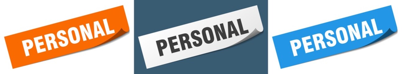 personal paper peeler sign set. personal sticker