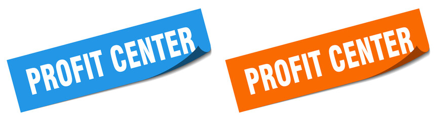 profit center paper peeler sign set. profit center sticker