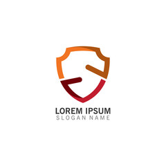 Shield combination letter S logo business template design vector