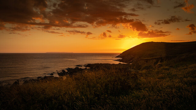 Baggy Point Woolacombe North Devon Sunset