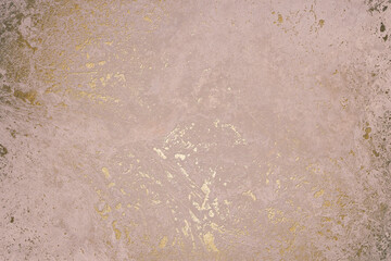 Light brown grunge background. Gold cracks. Luxury texture