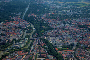 München Zentrum von oben 5.7.2020