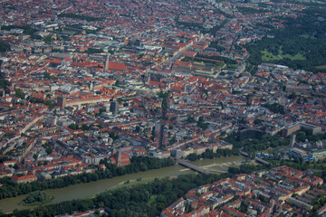 München Zentrum von oben 5.7.2020