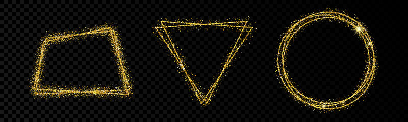 Shiny frames with glowing effects