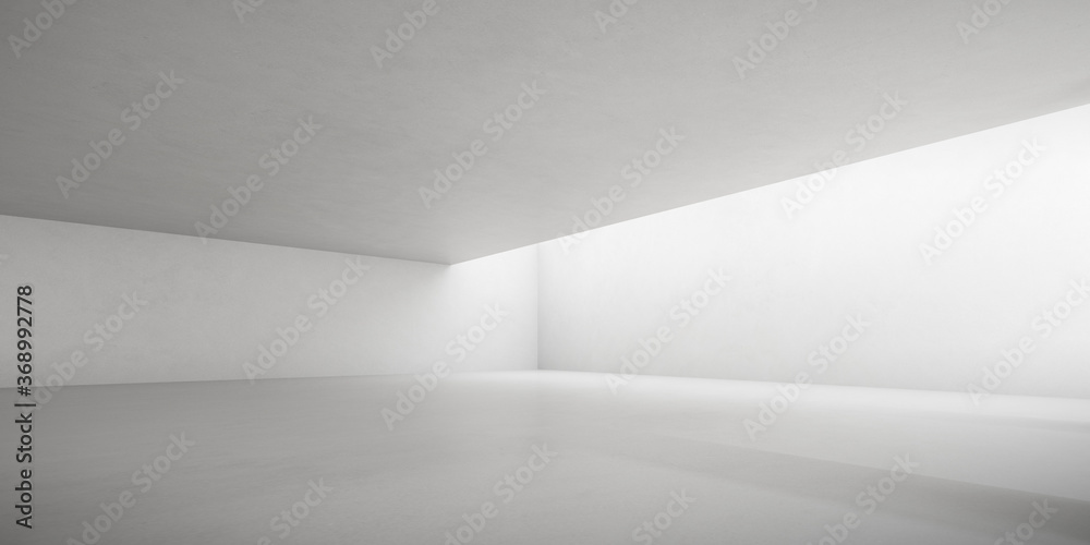 Poster abstract architecture space, interior with concrete wall. 3d render.