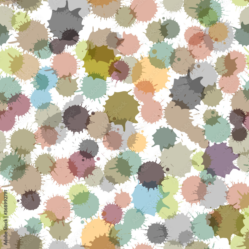 Poster Abstract seamless pattern with imitation of a grunge dirty stained texture. Vector image.