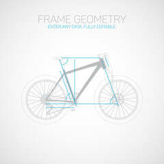 Sports bike frame, geometry.