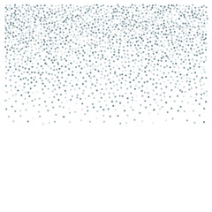 Silver glitter background, metal christmas confetti falling. light magic shining Flying glitter dots, sparkle particles vector border backdrop. shimmer shiny halftone