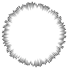 Fototapeta premium Radial speed Lines in Circle Form for comic books . fireworks Explosion background . Vector Illustration . Starburst round Logo . Circular Design element . Abstract Geometric star rays . Sunburst .