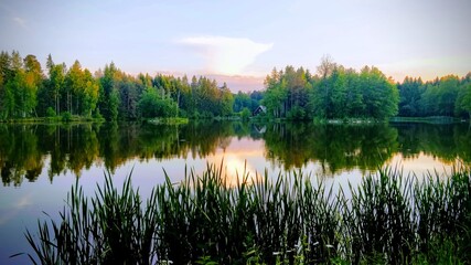 lake in the morning