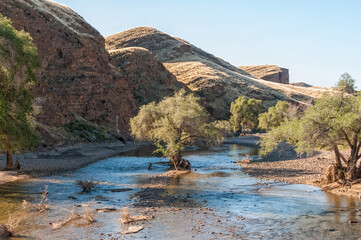 Kuiseb River flowing in the Kuiseb Canyon