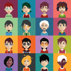 Collection of avatars ( Man and woman Characters )