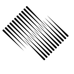 Speed Lines in arrow Form . Vector Illustration .Technology  Logo . Design element . Abstract Geometric shape . 