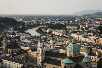 Salzburg city skyline. Europe, Austria.