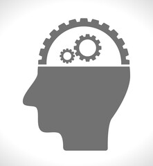 head with gears icon