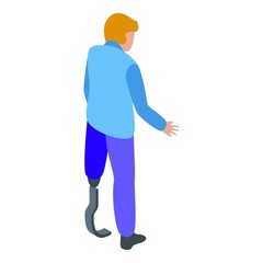 Inclusive education handicapped boy icon. Isometric of inclusive education handicapped boy vector icon for web design isolated on white background