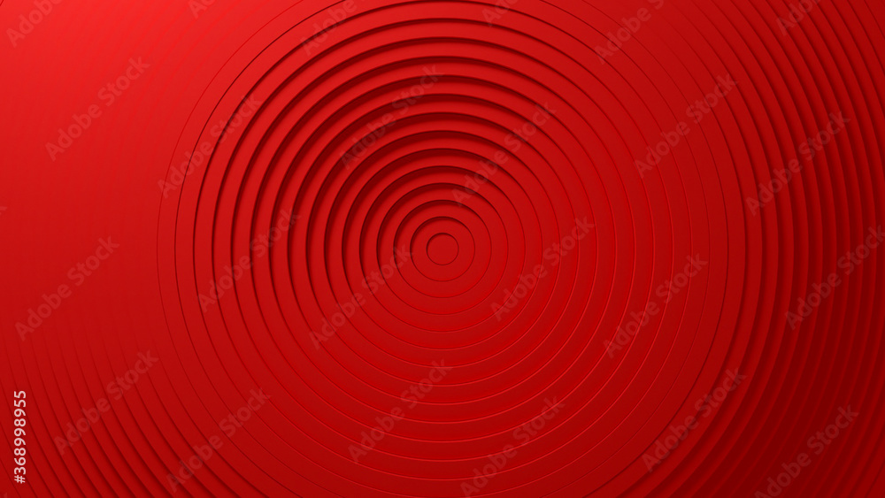 Poster abstract circles pattern with offset effect and smooth red color. animation of red blank rings. abst