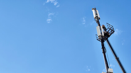 Service service to the cellular tower. color