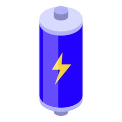 Charge battery breakthrough icon. Isometric of charge battery breakthrough vector icon for web design isolated on white background