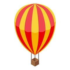 Fototapeta premium Breakthrough air balloon icon. Isometric of breakthrough air balloon vector icon for web design isolated on white background