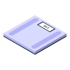 Gym sport scales icon. Isometric of gym sport scales vector icon for web design isolated on white background