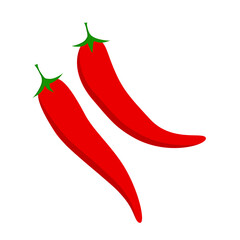 Hot chilli vector illustration on white background