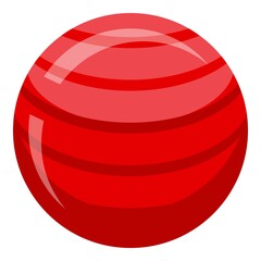 Fitness ball icon. Isometric of fitness ball vector icon for web design isolated on white background