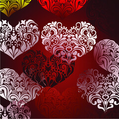 floral heart background