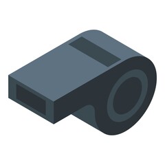 Gym black whistle icon. Isometric of gym black whistle vector icon for web design isolated on white background