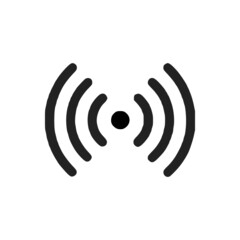vector illustration of network antenna and wifi glyph icon