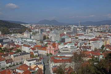 Ljubljana Capital City Aerial Slovenia