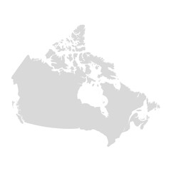 Fototapeta premium Kanada wektor mapa stanu. Mapa terytorium Kanady granica kraju