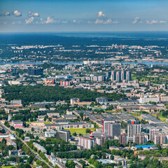 Fototapeta na wymiar aerial view over the Riga city