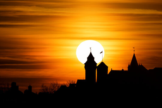 Sunset behind the Castle