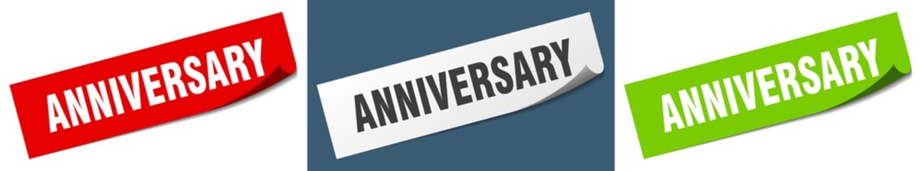 anniversary paper peeler sign set. anniversary sticker