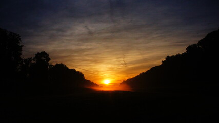 sunset in the mountains