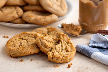 Peanut Butter Cookies on a Table
