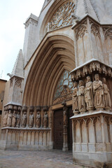 Fragment of the Cathedral of Tarragona, Catalonia, Spain.