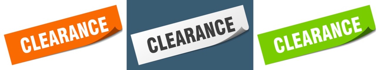 clearance paper peeler sign set. clearance sticker