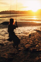 Woman having fun in the sunlight