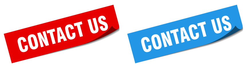 contact us paper peeler sign set. contact us sticker