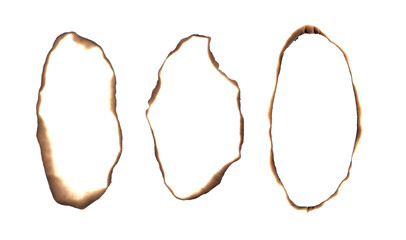 Set background with picture of circle burned paper edges